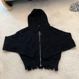 Black zip up sweater